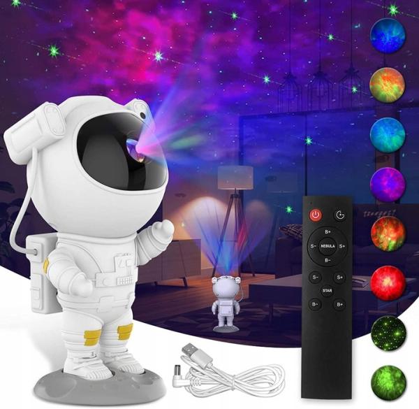 Astronaut LED star projector, <5 W