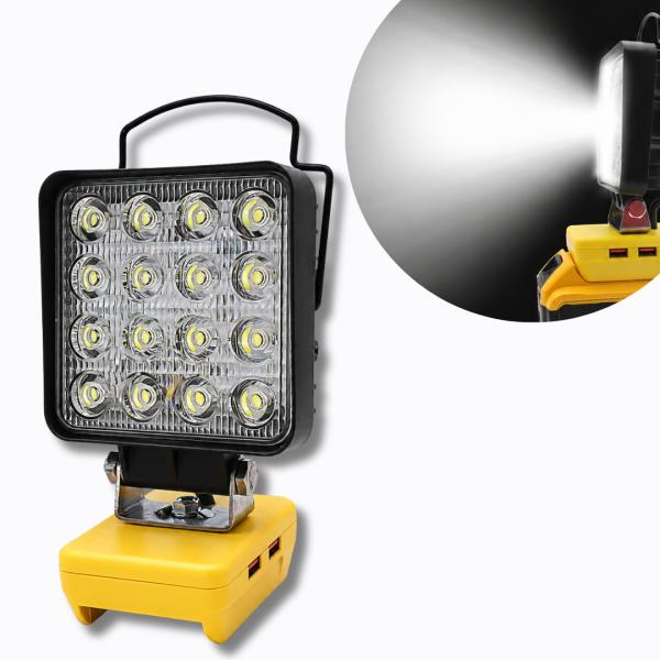 Cordless LED Work Light with USB Charging, 4800 lm