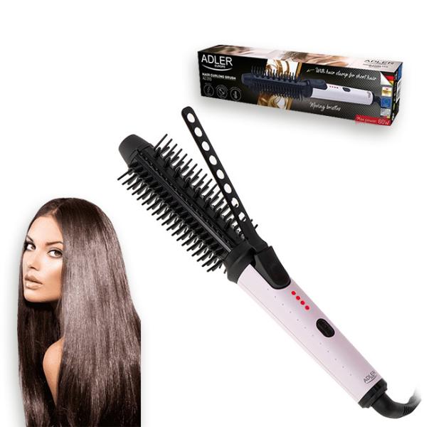 Curling Iron Adler with Ceramic Coating and Comb, 26 mm, 60 W