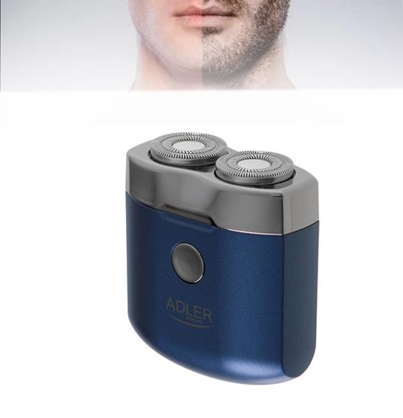 Travel Shaver Adler AD 2937, 2 Heads, Rechargeable, 250 mAh