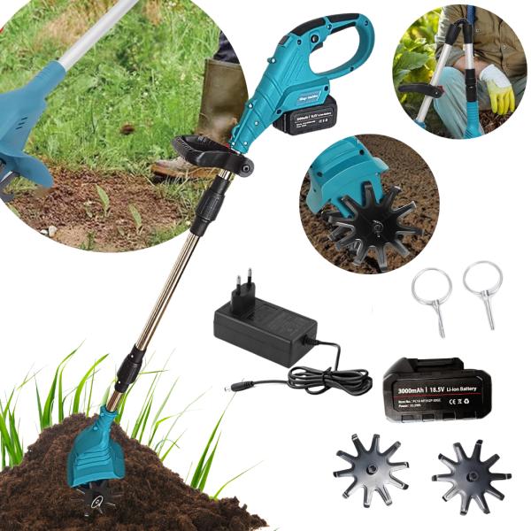 Cordless Foldable Garden Tiller, 18.5 V