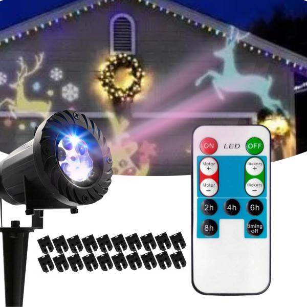 Christmas LED Projector with Remote Control, 16 W