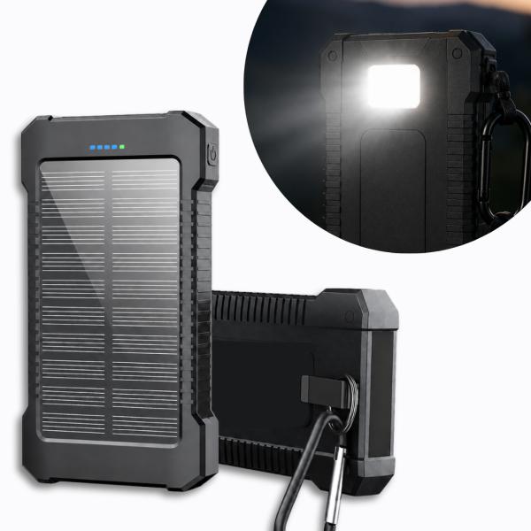 Solar Power Bank Compass, 8,000 mAh