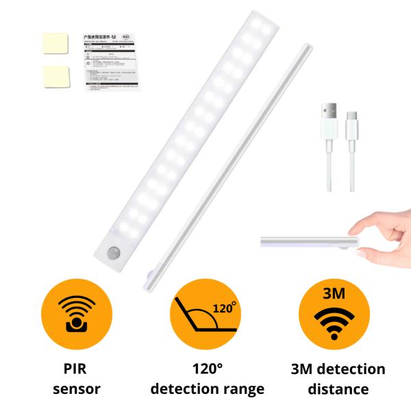Magnetic LED Motion Sensor Lamp, 30 cm