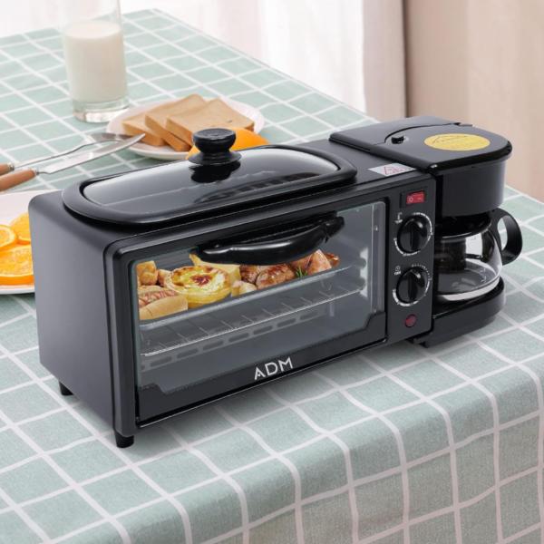 3-in-1 ADM Breakfast Maker, Toaster, Grill and Coffee Maker
