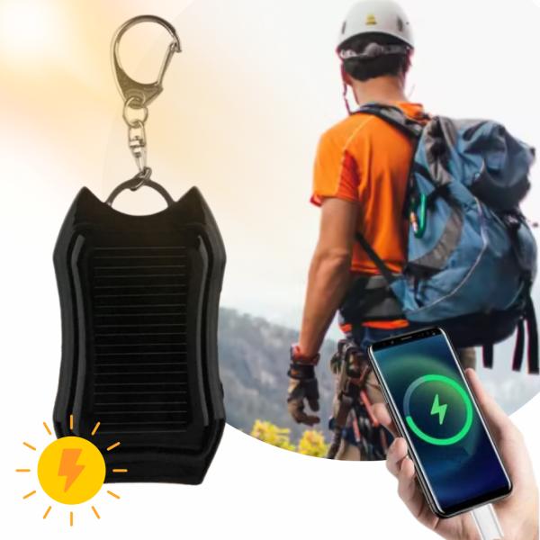 Solar Power Bank Keychain, 1200 mAh