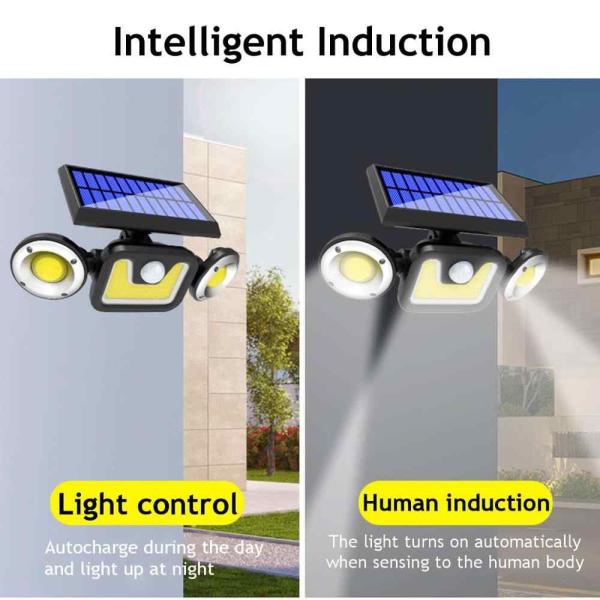 Solar UFO Lamp with Sensor, 83 LED