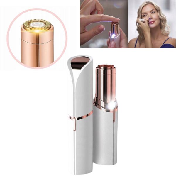 Mini Facial Hair Remover, Battery-Powered Lipstick Design