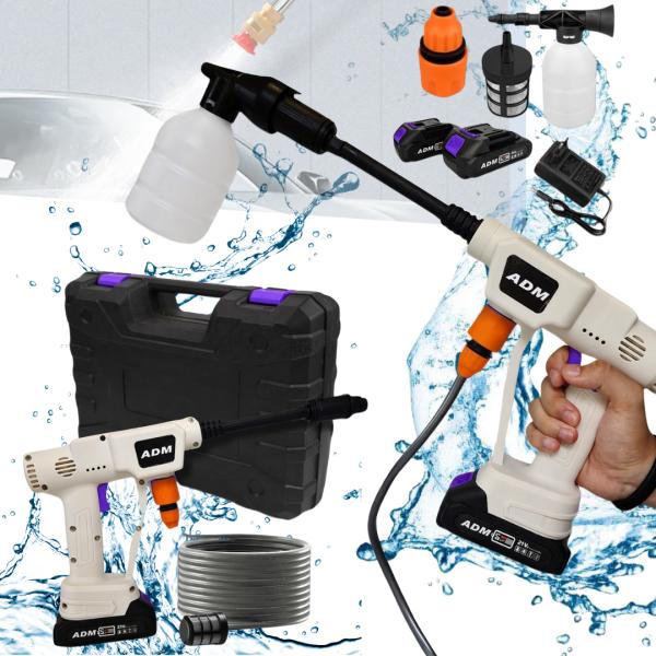 Mini Cordless Pressure Washer ADM, 2 Batteries